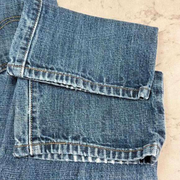 Levis Jeans 501 Straight Button Fly Blue Jeans - Picture 4 of 16